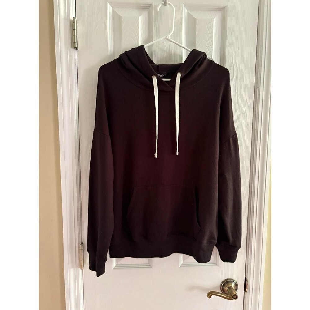 Buffalo David Bitton Hoodie Sweatshirt Black